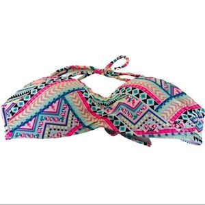 OP Colorful Print Bikini Top Size Medium